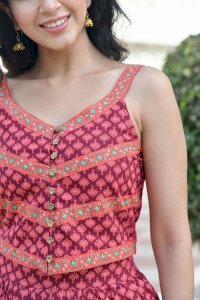 TWISHA PRINTED TOP & TIERED SKIRT SET