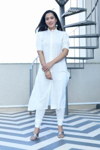 AYRA SMOCKED-BUTTONED KURTA